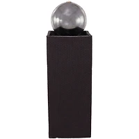 44" Black Fiberglass Fountain with LED Light