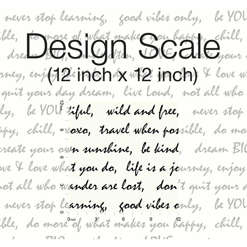 RoomMates Black Dream Big Script Peel & Stick Wallpaper