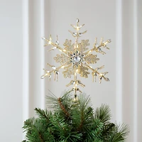 13.5" Jeweled Snowflake Lighted Tree Topper by Ashland®