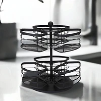 Bath Bliss Matte Black 2-Tier Carousel