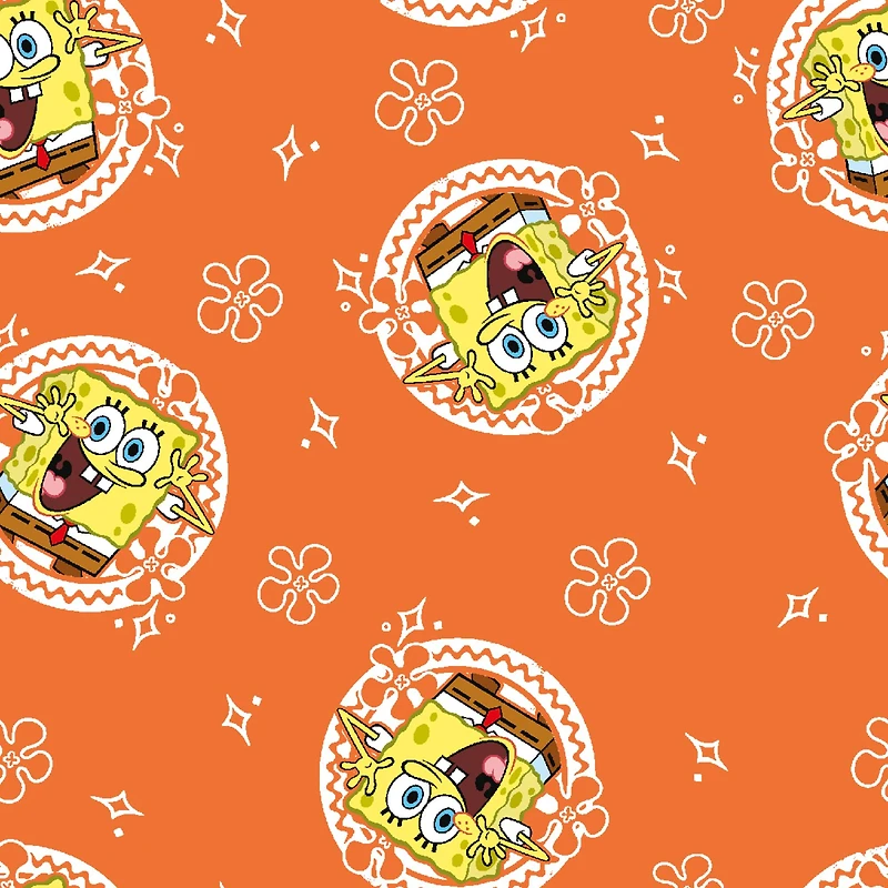 Springs Creative Spongebob Orange You Happy Cotton Fabric