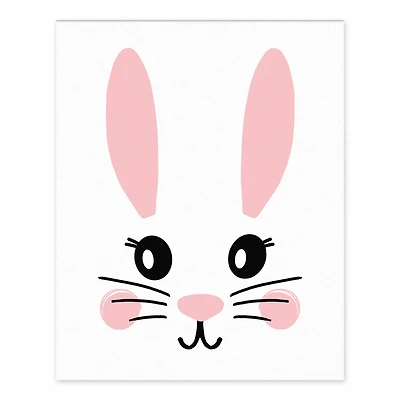 Simple Bunny Face Tabletop Canvas