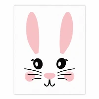 Simple Bunny Face Tabletop Canvas