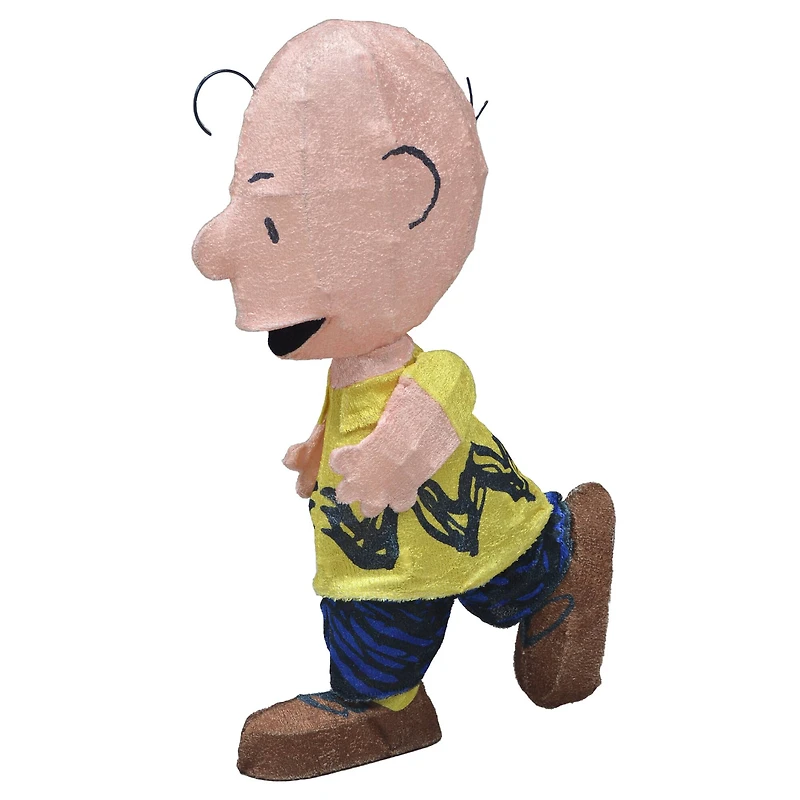 2.5ft. LED Peanuts Lucy with Football & Charlie Brown Yard Art