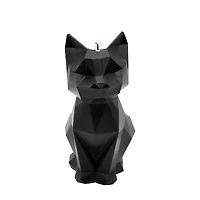6" Black Geometric Cat Unscented Candle by Ashland®