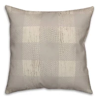 Gray Buffalo Check Throw Pillow