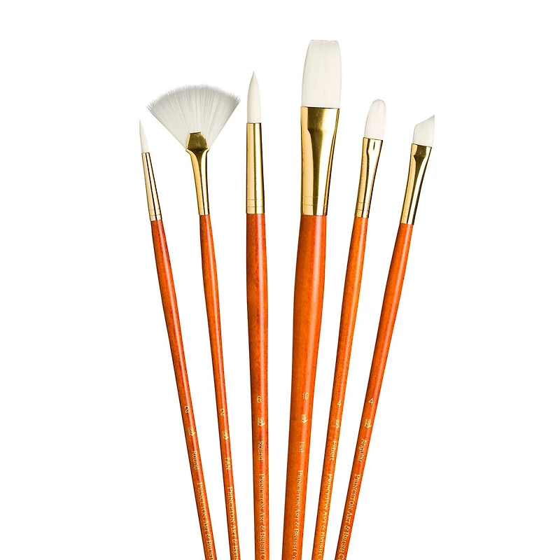 Princeton™ RealValue™ White Taklon Brush Set With Fan