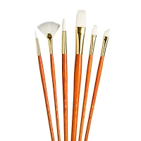 Princeton™ RealValue™ White Taklon Brush Set With Fan
