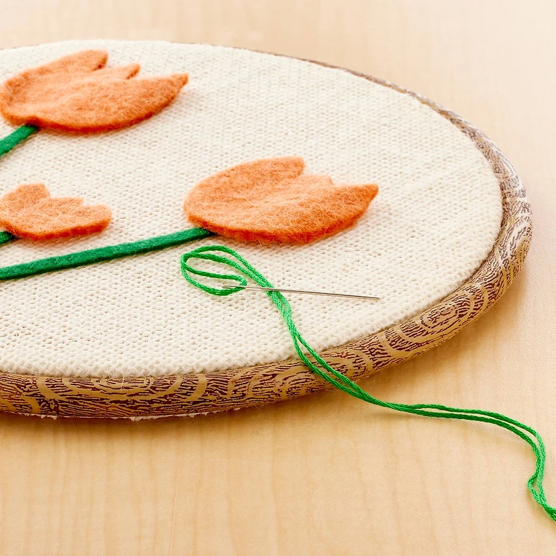 Anchor® Faux Wood Round Embroidery Hoop & Frame