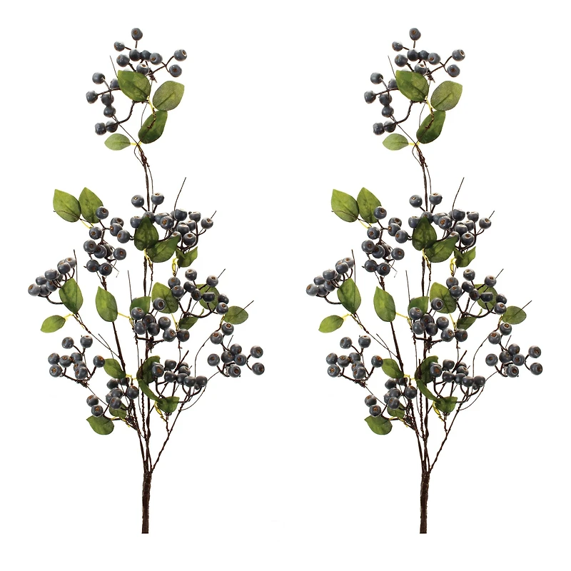35" Blue Berry Foliage Sprays, 2ct.