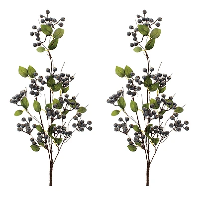 35" Blue Berry Foliage Sprays, 2ct.