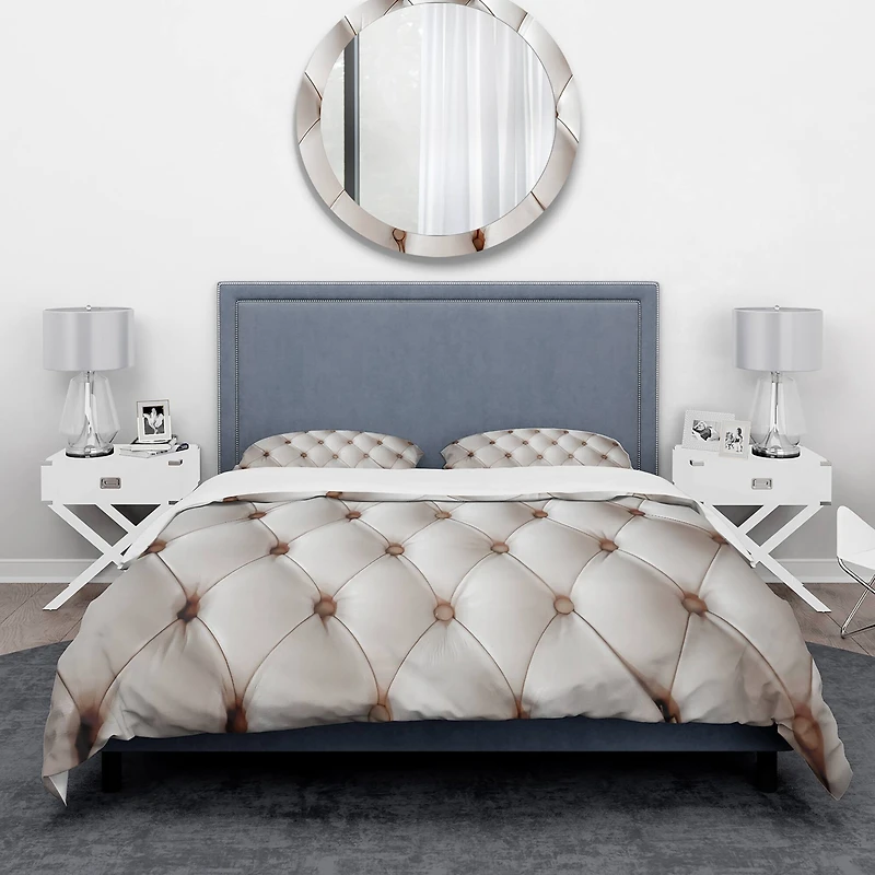 Designart 'Diamond Shaped Leather Couch' Modern & Contemporary Bedding Set