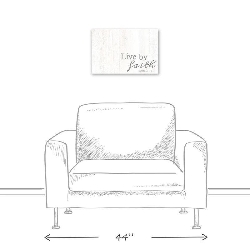 Live By Faith 12" x 18" Canvas Wall Art