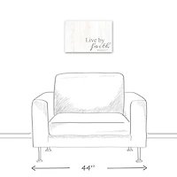 Live By Faith 12" x 18" Canvas Wall Art