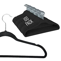 Simplify Black Slim Velvet Suit Hangers, 100ct.