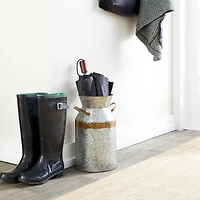 14" Gray Decorative Milk Can