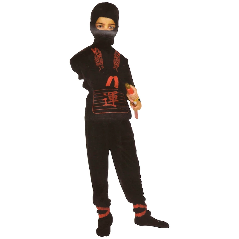 Small Red & Black Ninja Boy's Costume
