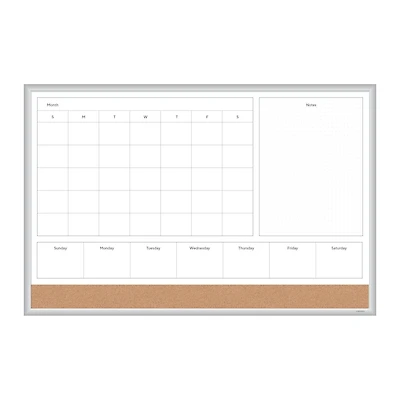 U Brands 36" x 24" 4N1 Magnetic Combo Board