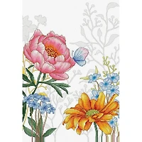 Luca-s Flowers And Butterfly Counted Cross Stitch Kit