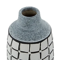 White Ceramic Coastal Vase Set