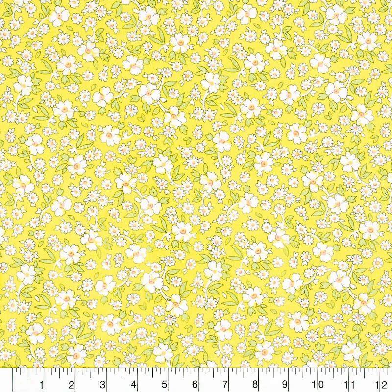 12 Pack: Floral Printed Fabric Bundle by Loops & Threads™