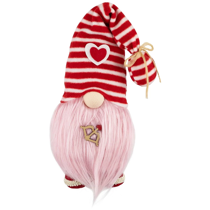 19" Pink Plush Bow & Arrow Valentine's Day Gnome