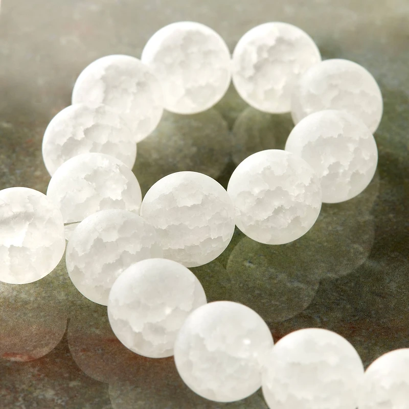 White Quartz Round Beads, 10mm by Bead Landing™