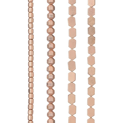 Matte Rose Gold Hematite Mix Beads by Bead Landing™