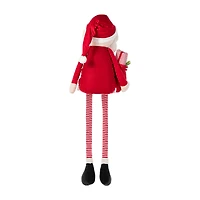 Glitzhome® 60"H Christmas Oversized Fabric Santa With Dangle Legs