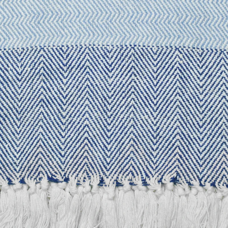 DII® Blue Stripe Herringbone Throw