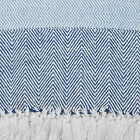 DII® Blue Stripe Herringbone Throw