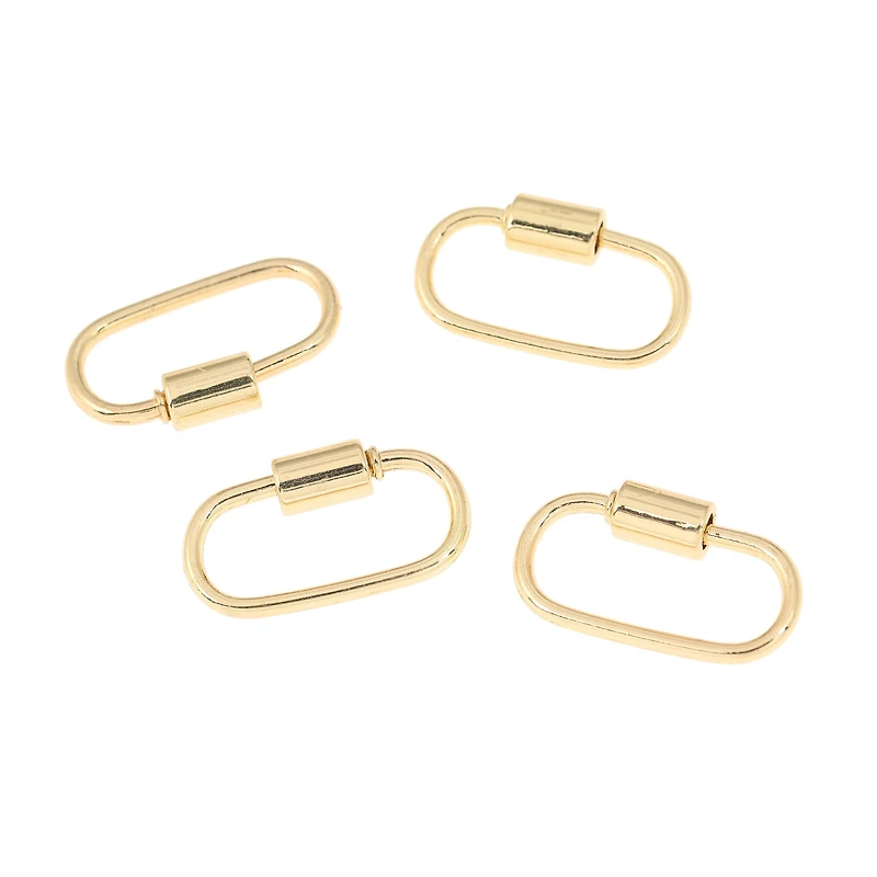 12 Packs: 4 ct. (48 total) 28mm Carabiner Screw Closures by Bead Landing