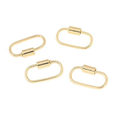 12 Packs: 4 ct. (48 total) 28mm Carabiner Screw Closures by Bead Landing