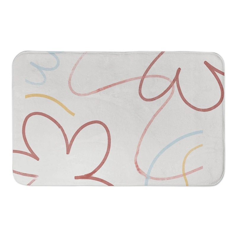 Retro Flowers Bath Mat