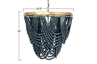 Hello Honey® 26" 2-Tier Draped Wood Bead Chandelier