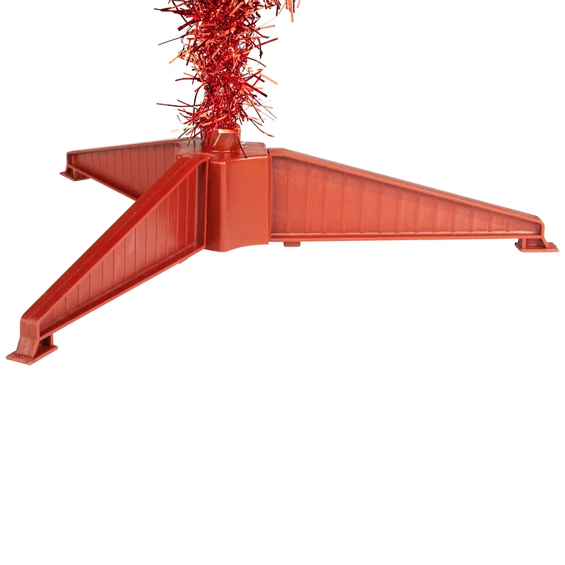 4ft. Unlit Red Artificial Tinsel Christmas Tree