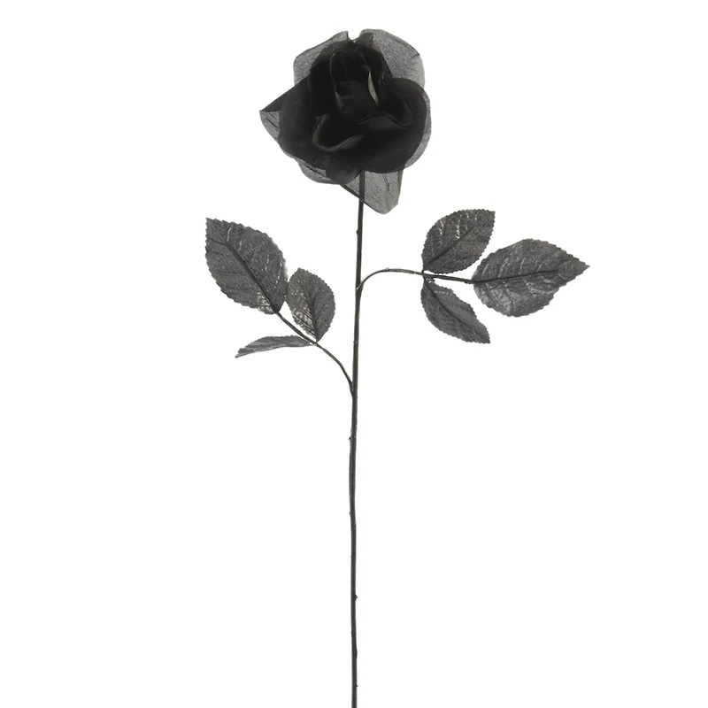 Black Open Rose Stem by Ashland™