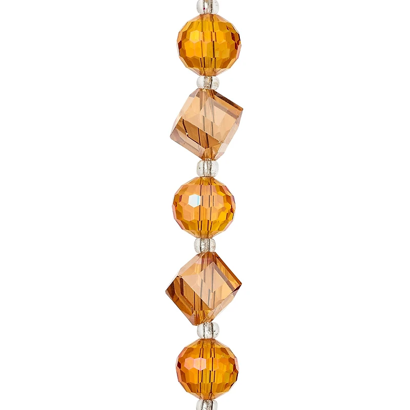 12 Packs: 12 ct. (144 total) Amber Large Glass Mix Beads by Bead Landing™