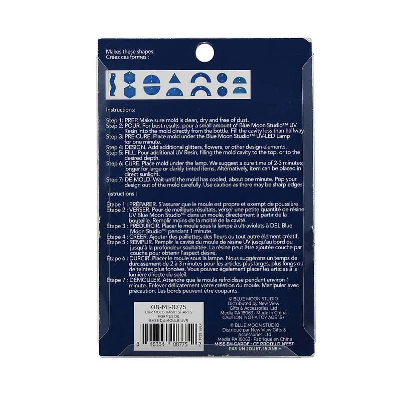 Blue Moon Studio™ UV Resin Craft Basic Shapes Silicone Mold