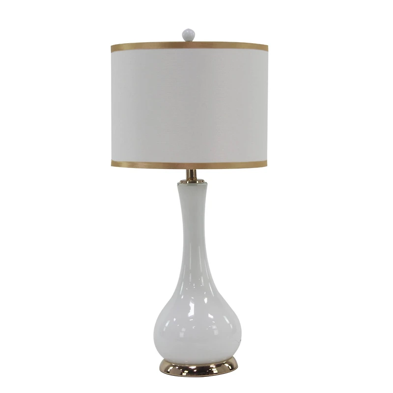 Set of 2 Gold Metal Traditional Table Lamp, 29" x 13" x 13"