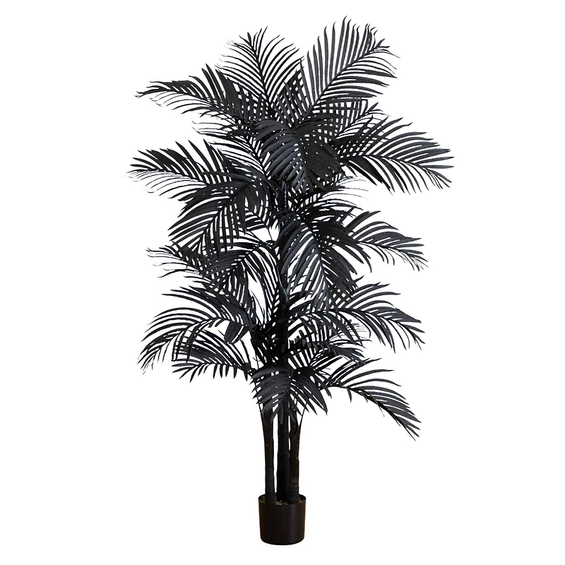 6ft. Artificial Halloween Black Golden Cane Tree