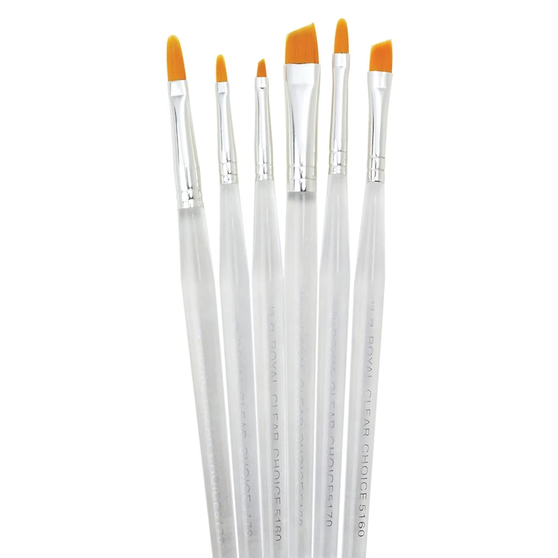 Royal & Langnickel® Clear Choice 6 Piece Brush Set, Filberts & Angulars