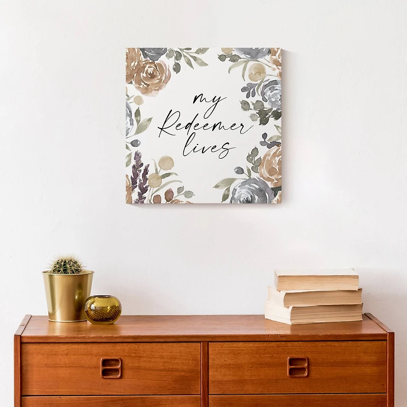 My Redeemer Lives Canvas Wall Art