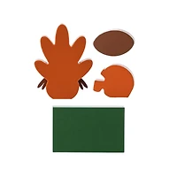 Glitzhome® 5.75"H Thanksgiving Wooden Turkey Table Decor Set
