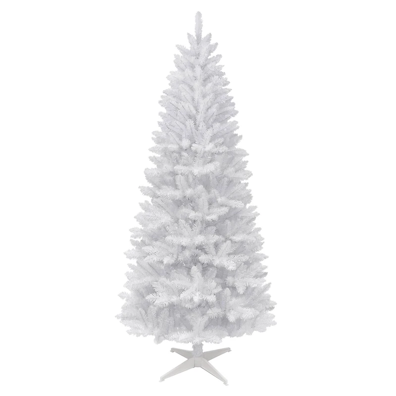 7ft. Unlit White Carson Artificial Pine Christmas Tree