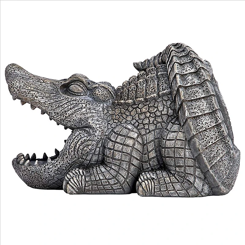 Design Toscano 10" Swamp Alligator Gutter Guardian Downspout Statue