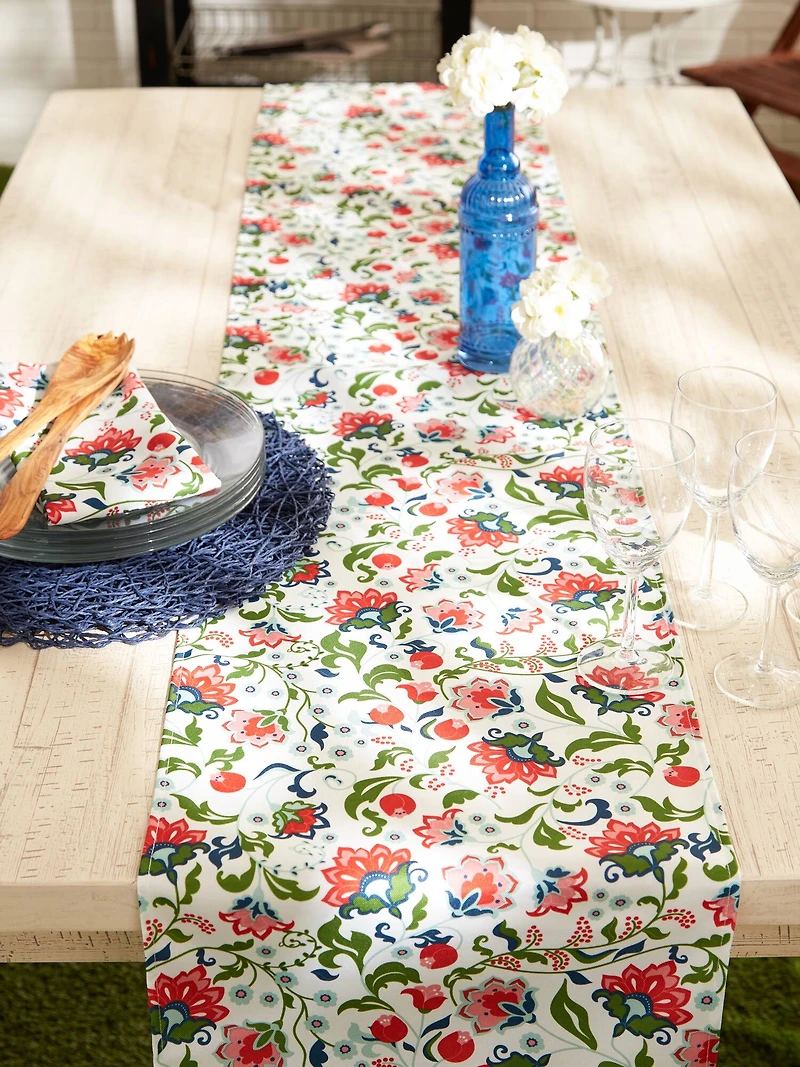 DII® Garden Floral Print Outdoor Table Runner
