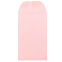 JAM Paper 2.5" x 4.25" Baby Pink Pastel Coin Business Envelopes, 50ct.
