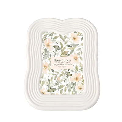 Flora Bunda® 8" x 10" Ivory Curves Ceramic Frame