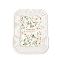 Flora Bunda® 8" x 10" Ivory Curves Ceramic Frame